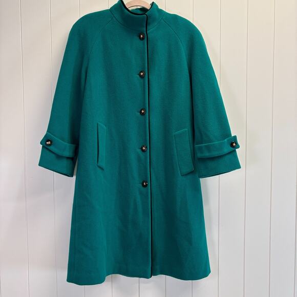 Vintage Projections Womens 70s 80s Academia Twee Wool Winter Coat Size M Cozy - Picture 1 of 6